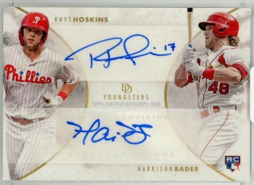 2018 Topps On Demand Dynamic Dual Rookie Autograph #YG1-A RHYS HOSKINS / HARRI