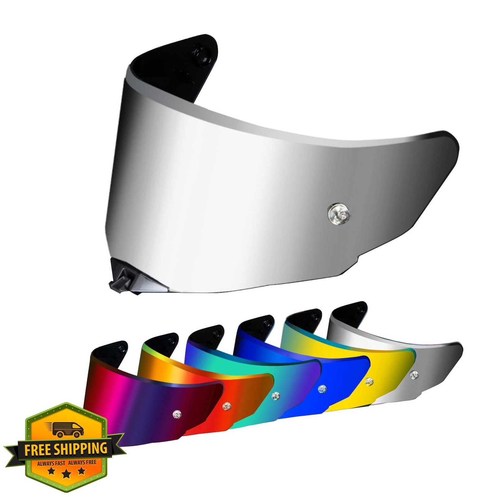 PSLER TT-Revo Helmet Tinted Visor Face Shield Replacement, Silver