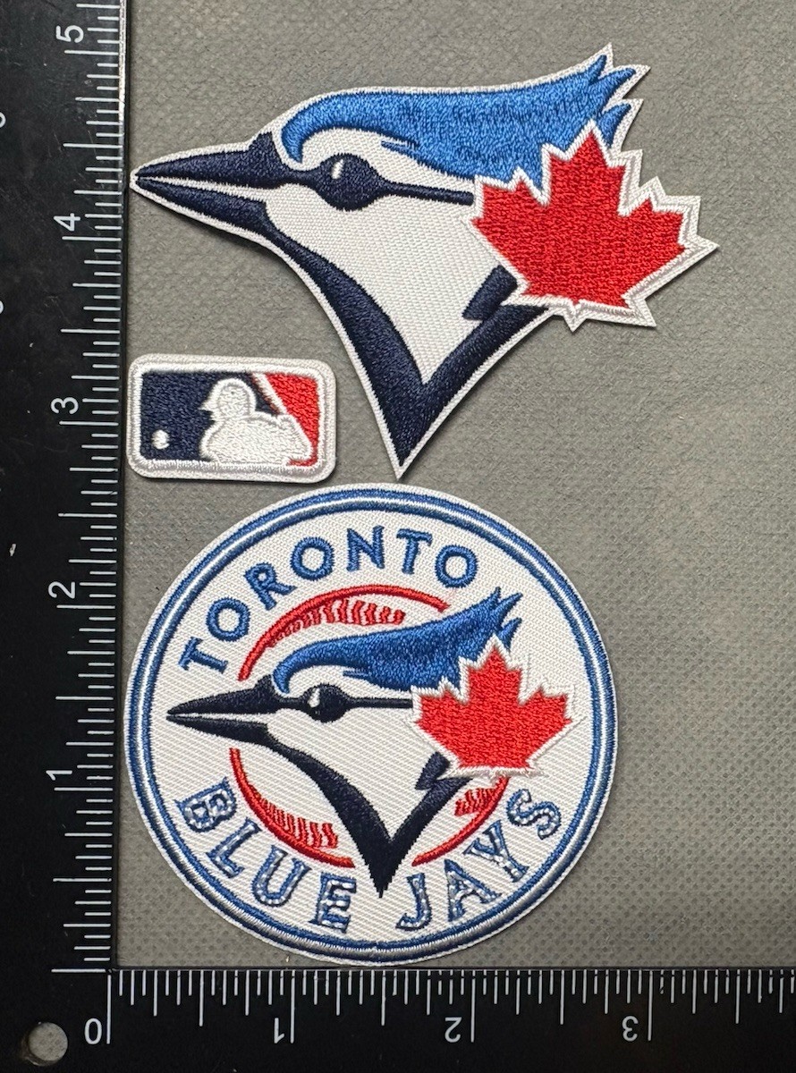 TORONTO BLUE JAYS LOT SET OF 3 MLB BASEBALL IRON ON PATCHES
