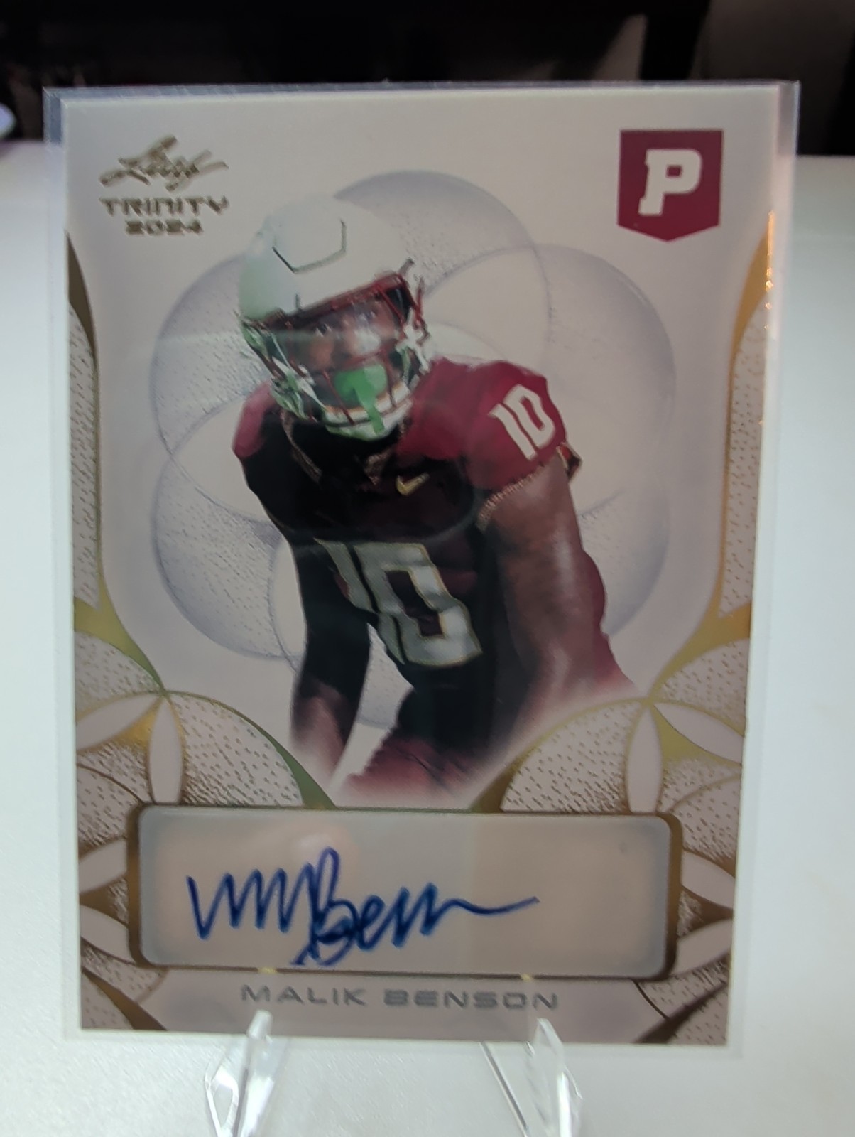 2024 Leaf Trinity Malik Benson Auto #BA-MB1