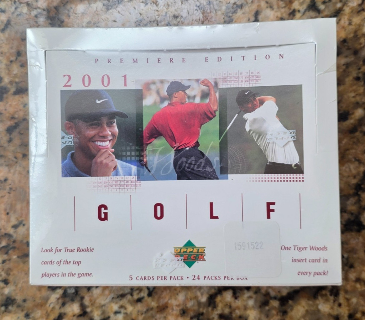 2001 Upper Deck Premiere Golf Box Red Sealed Tiger Woods Auto Rookie FASC MINT