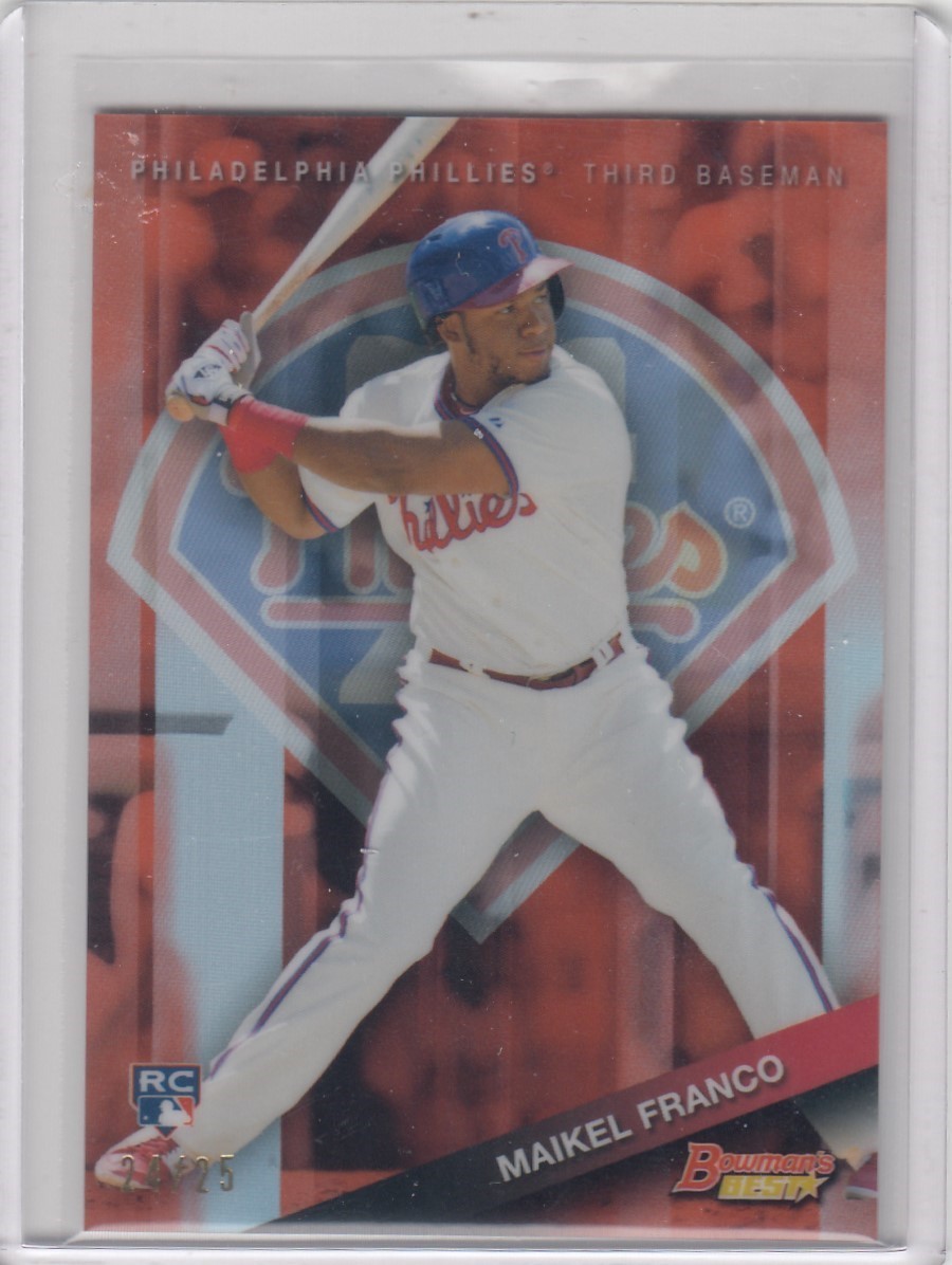 2015 Maikel Franco Bowman’s Best ROOKIE ORANGE REFRACTOR /25 – #15 Phillies