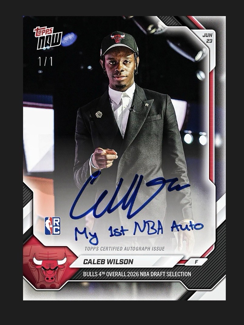 Caleb Wilson – 2025-26 NBA Topps NOW® Presale CHANCE AT 1/1 AUTO #4 Pick
