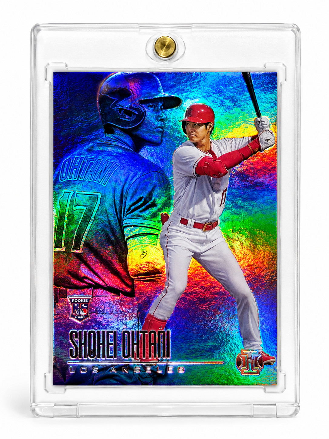 SHOHEI OHTANI ROOKIE REFRACTOR SILVER RARE HOLO Rainbow Foil 2018 Dodgers GOAT