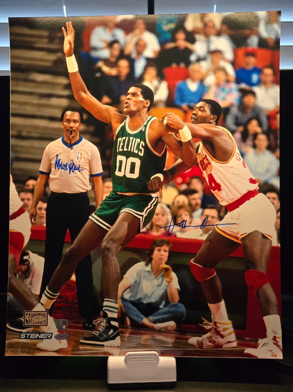 Robert Parrish & Hakeem Olajuwon Dual Signed 16×20 Photo Fanatics & Steiner Cert