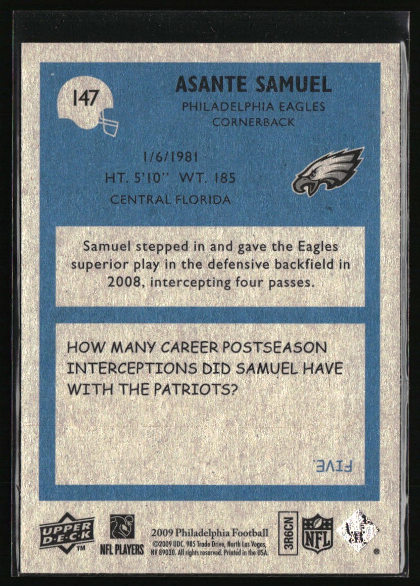 2009 Philadelphia #147 Asante Samuel