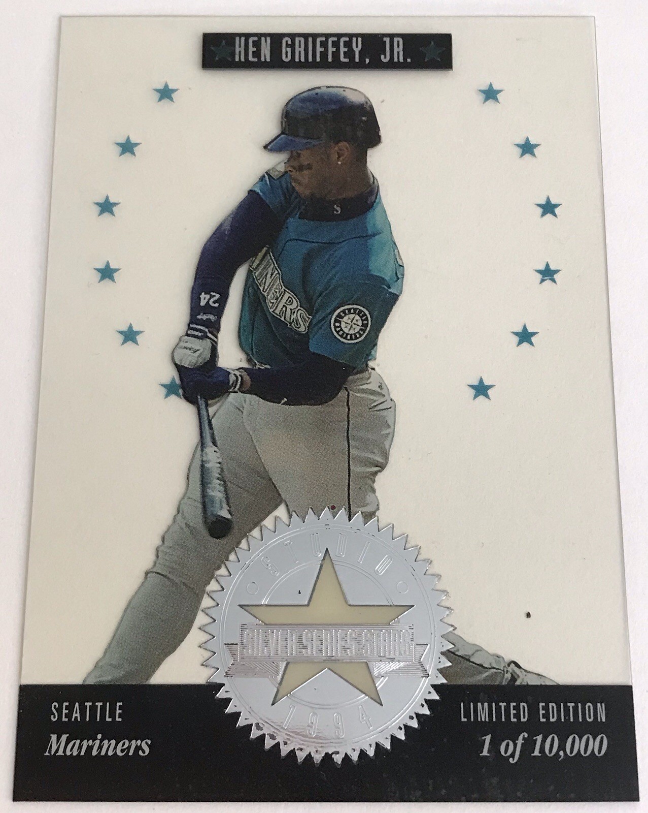 1994 Studio Silver Series Stars #4 Ken Griffey Jr Seattle Mariners HOF /10000