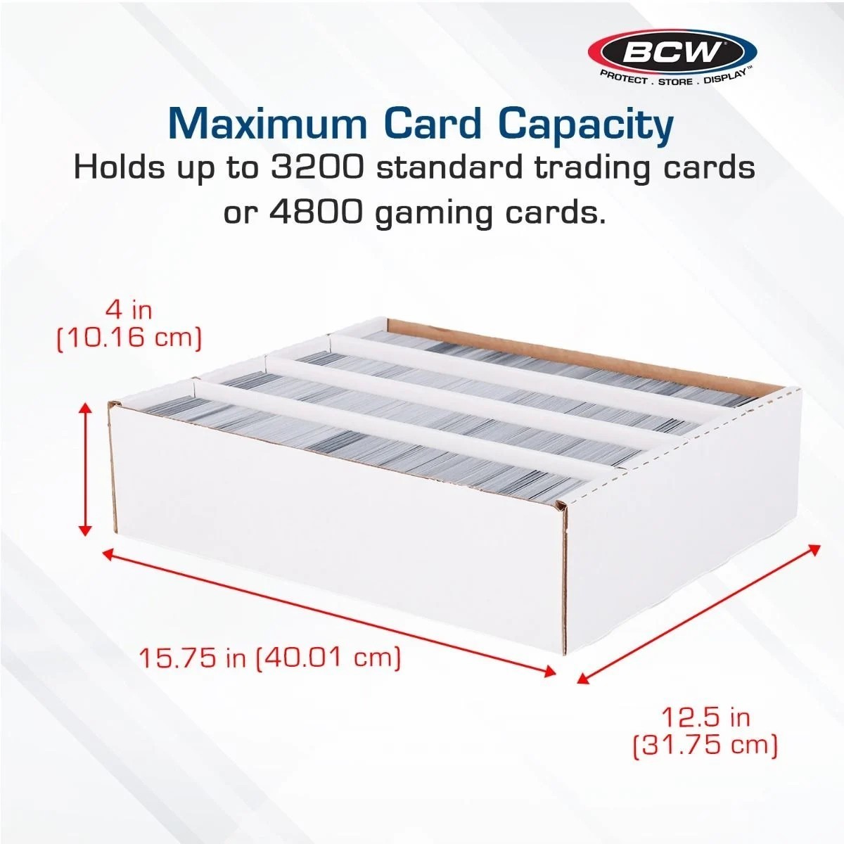 (5x) BCW Monster FULL LID (3200 Count) Corrugated Cardboard Storage Box-Full Lid