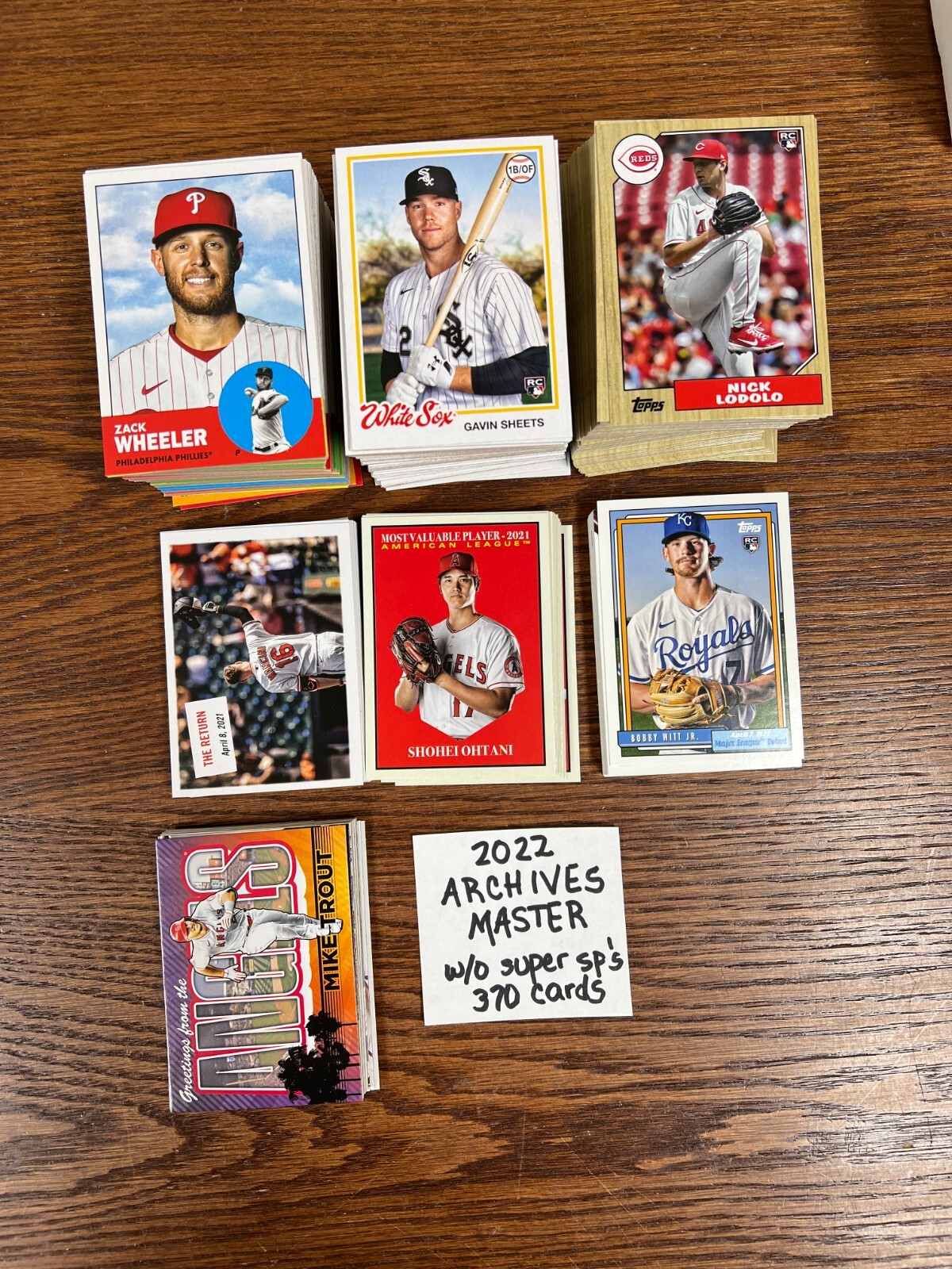 2022 Topps Archives Complete Master Set With SPs 1-330, 356-380 and Postcards