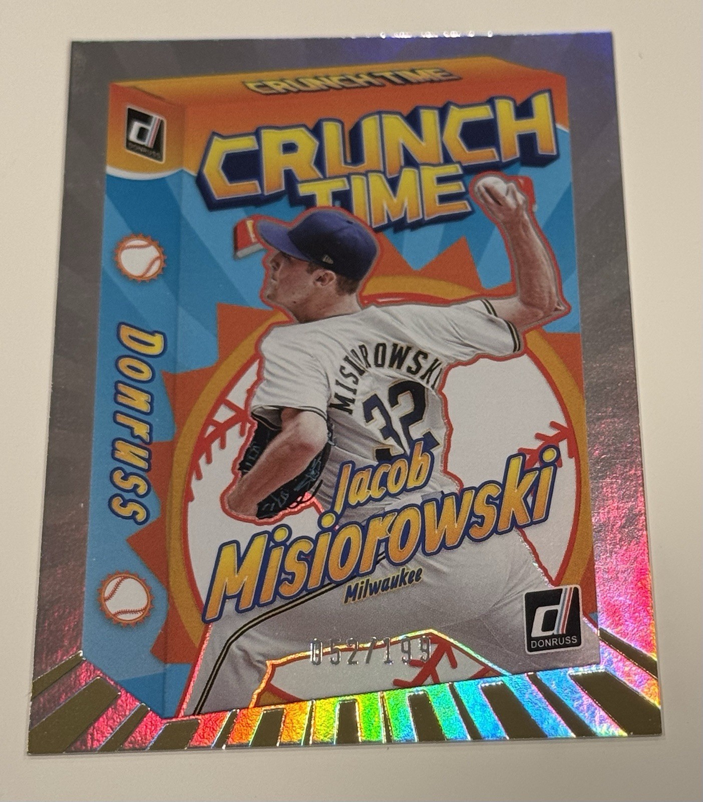2026 Donruss Baseball Jacob Misiorowski RC Crunch Time Silver Holo Foil /199 #13