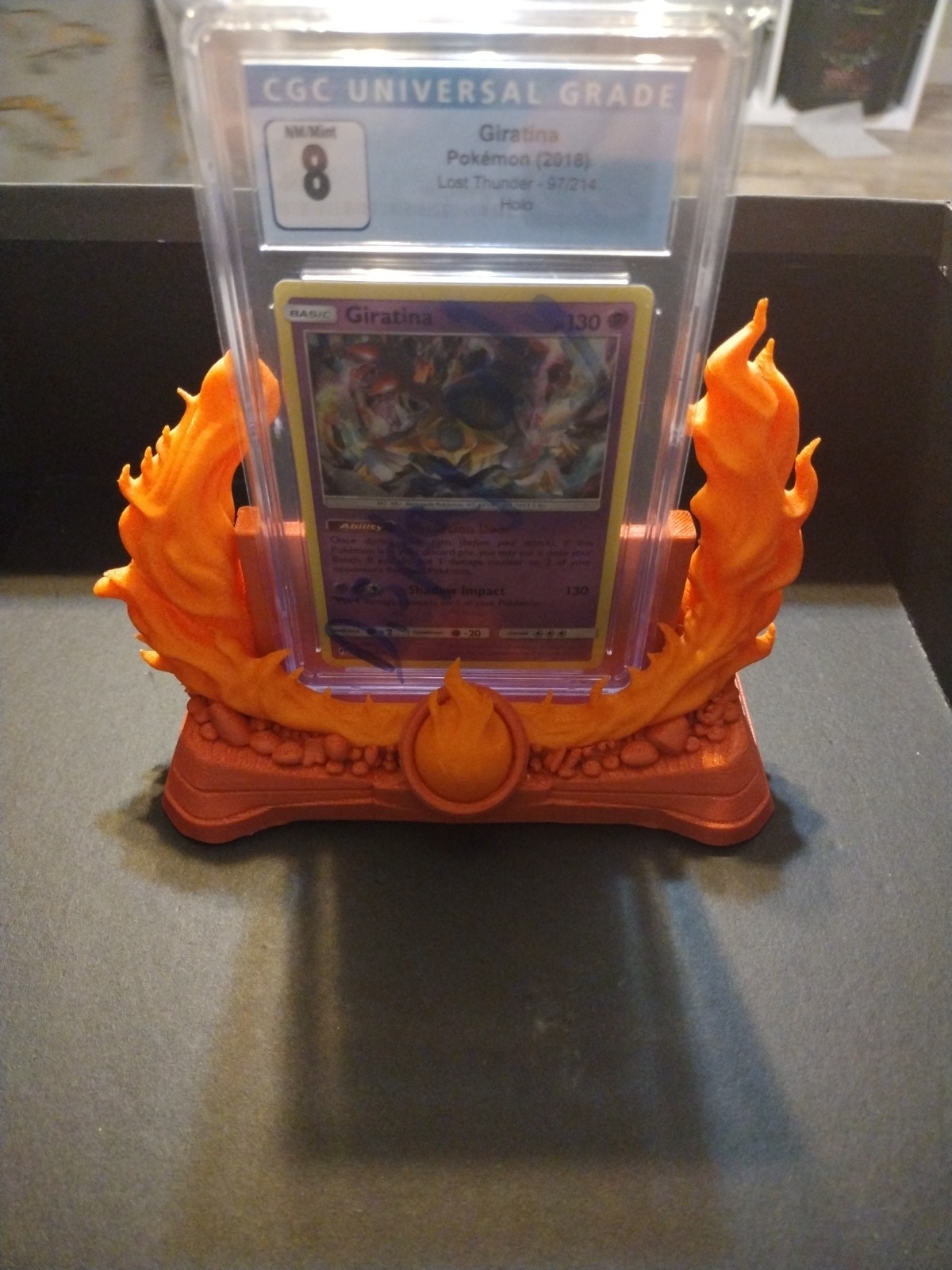 3d printed Fire Elemental Card Display Stand!! Great For Pokemon And Other TCG!!