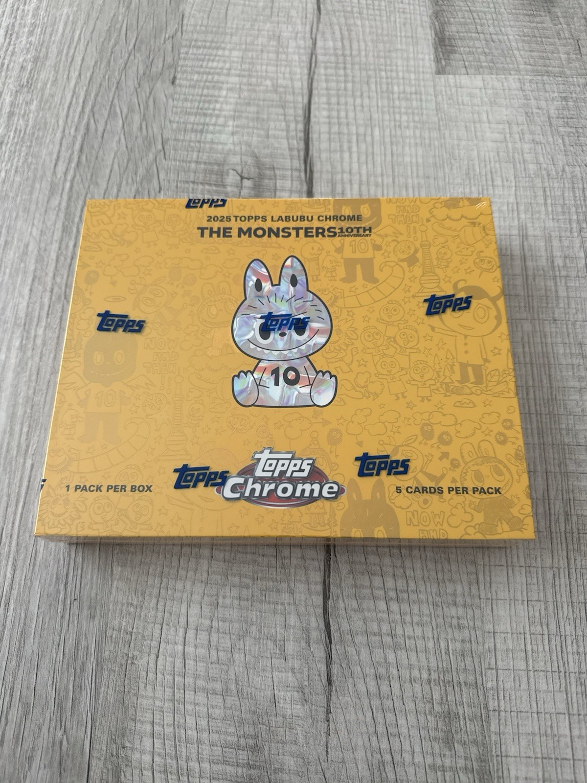 2025 Topps Chrome Labubu THE MONSTERS 10th Anniversary Factory SEALED- Hobby Box