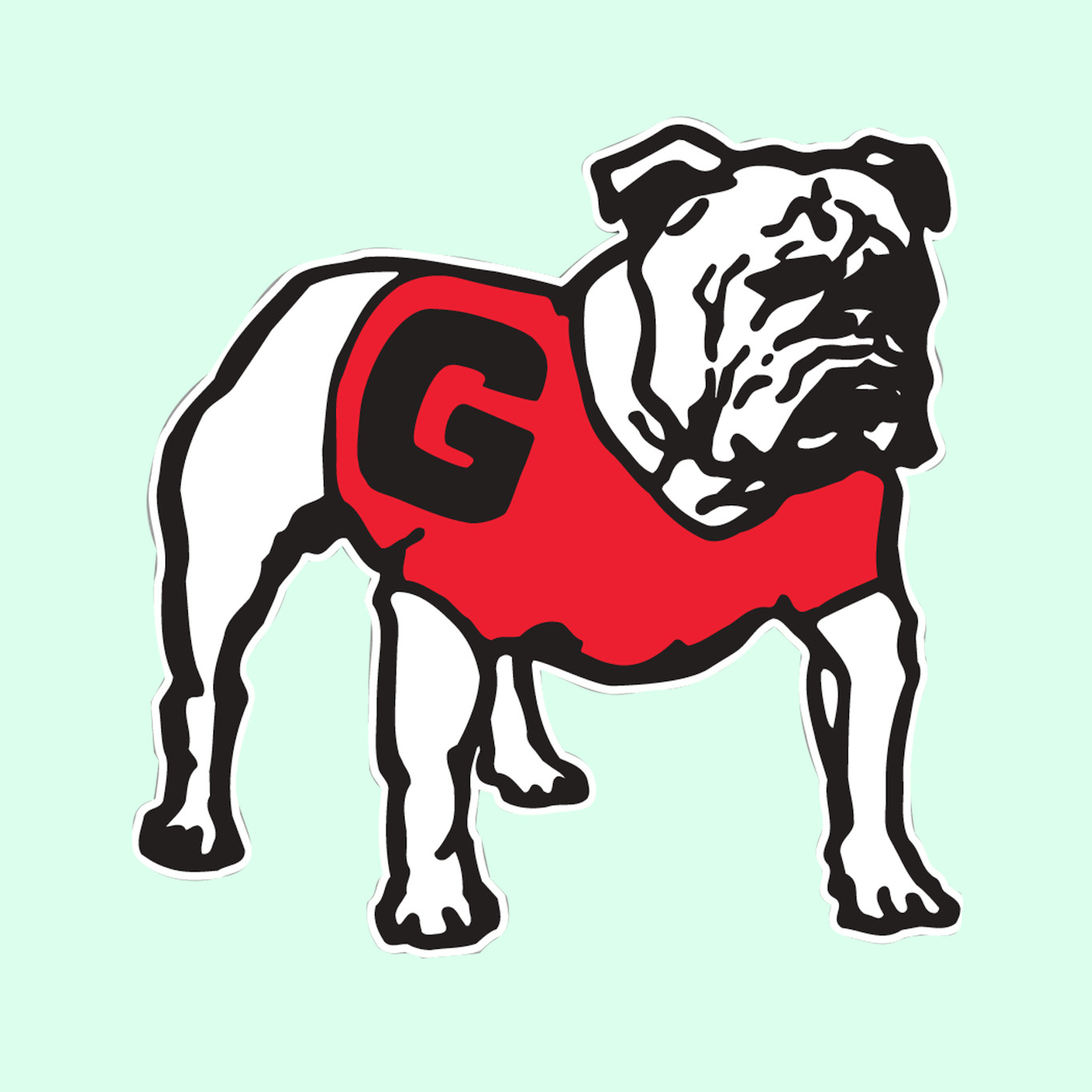 Sticker -Georgia Bulldogs Logo – Die Cut Laminated Vinyl Decal