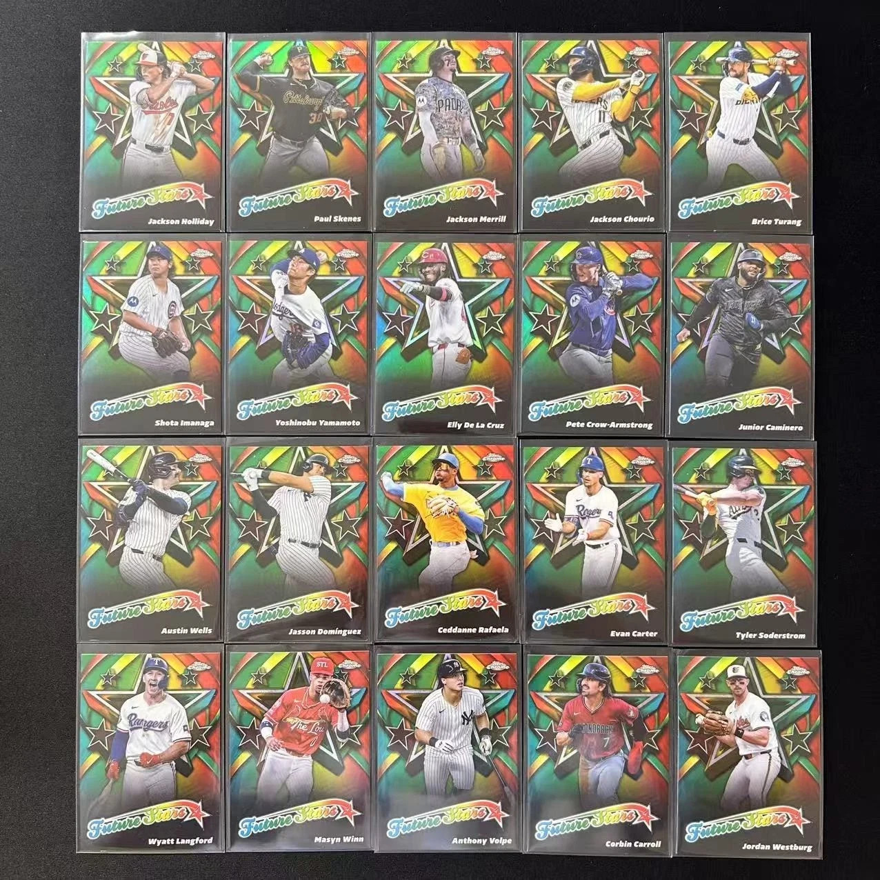 2025 Topps Chrome BASEBALL Future Stars COMPLETE SET FS-1 thru FS-20 (20 Cards)