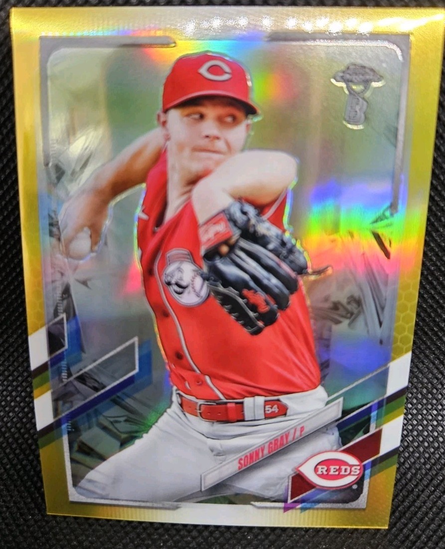2021 Topps Chrome Ben Baller Edition Sonny Gray Gold Refractor /50!