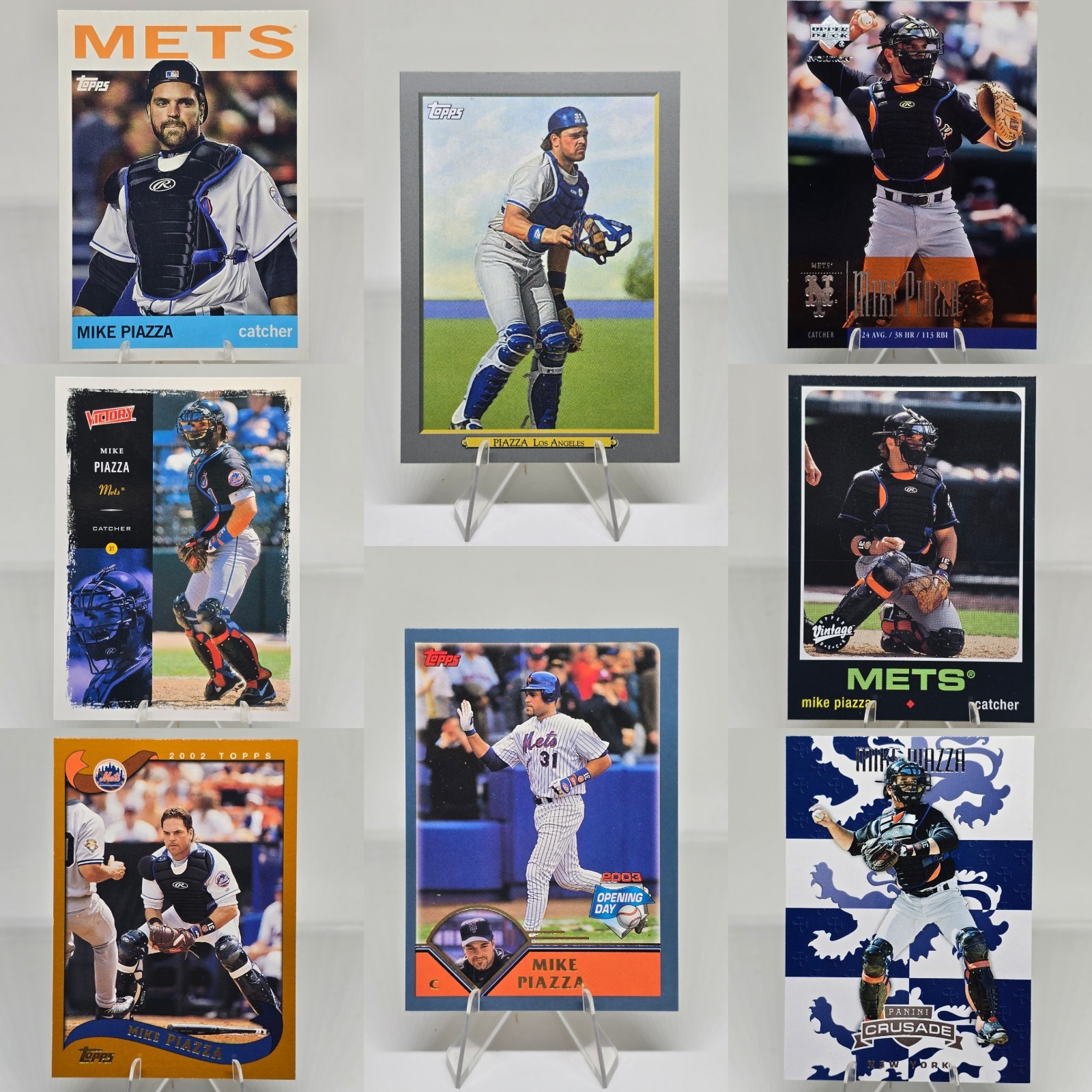 Mike Piazza 2025 Topps 8 Card Lot New York Mets HOF All Different
