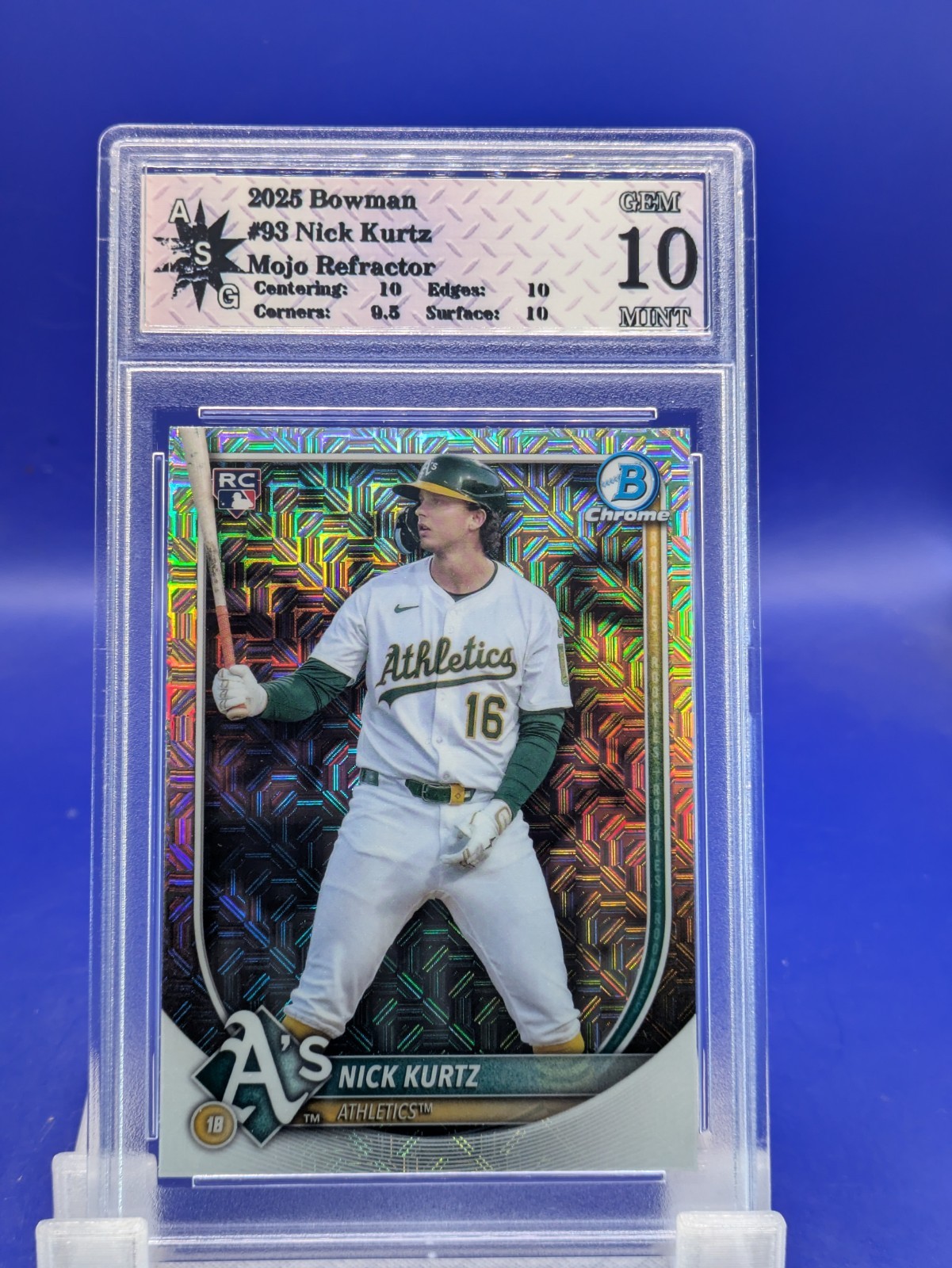 2025 Topps Update Nick Kurtz Sandglitter #US201 (RC) Athletics GEM 💎 MINT 10