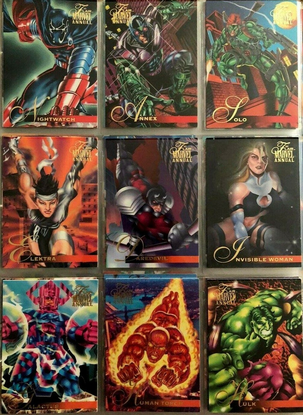 Marvel Annual Flair (1995, Fleer) Trading Card Base Pick 1 From List