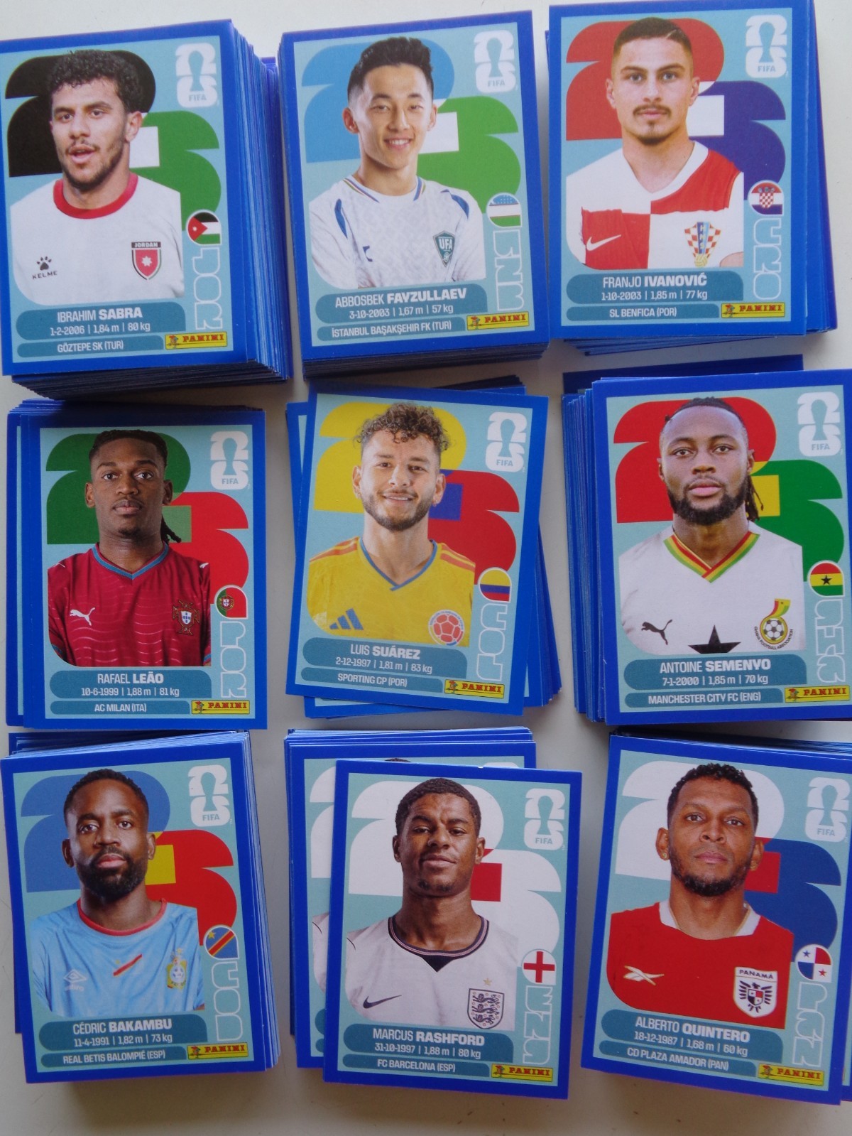 BLUE BORDER 2026 PANINI WORLD CUP Stickers SINGLES – PICK & COMPLETE SET A