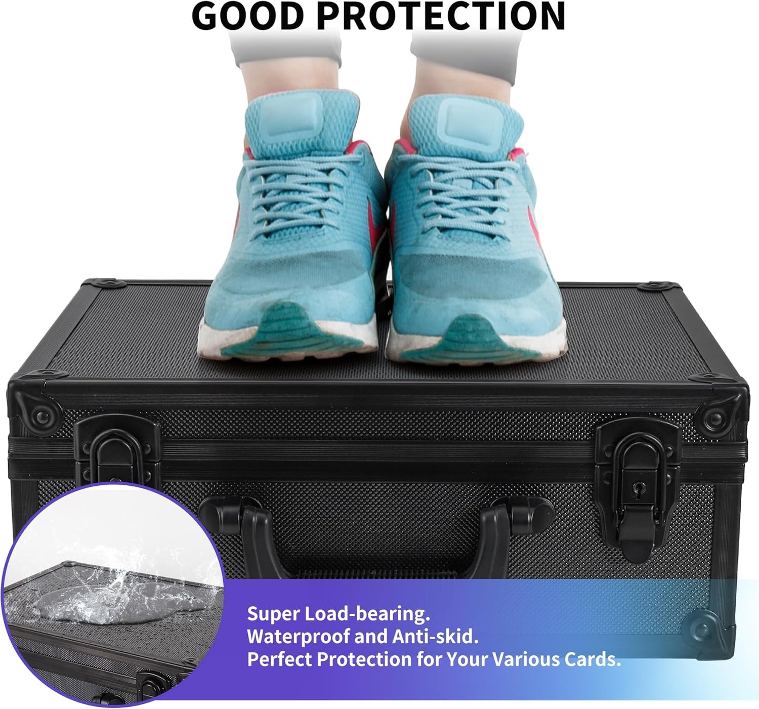 For Toploader Hard Case For 3″ x 4″ 35pt Sports Cards Storage Boxes Holds 600+ A