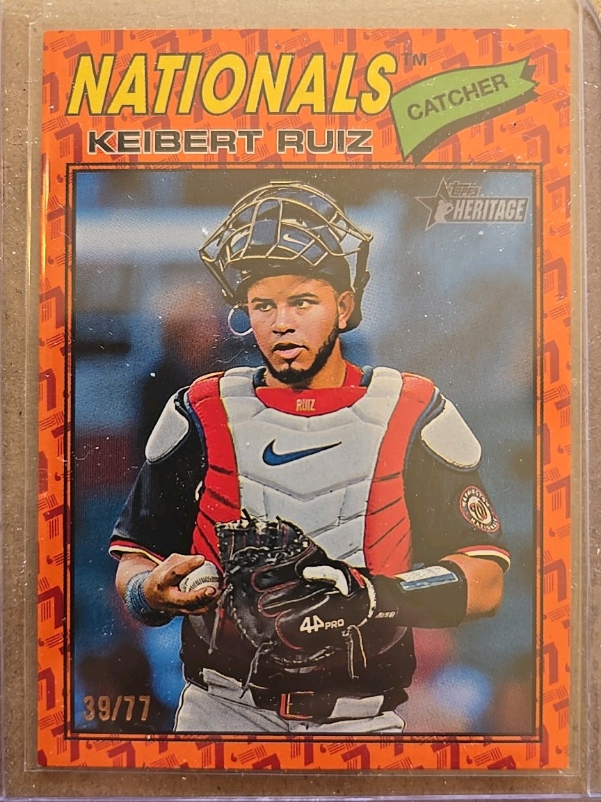 2025 Topps Heritage – Keibert Ruiz #163 Orange 77 Border 39/77