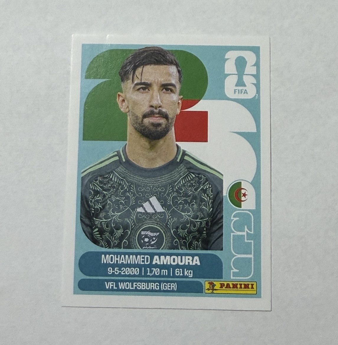 Panini FIFA World Cup 2026 Mohammed Amoura Algeria Sticker ALG 20