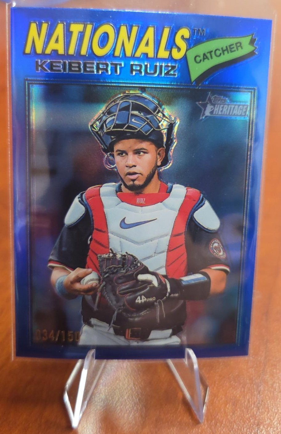 2026 Topps Heritage #201 Keibert Ruiz Blue Chrome #/150