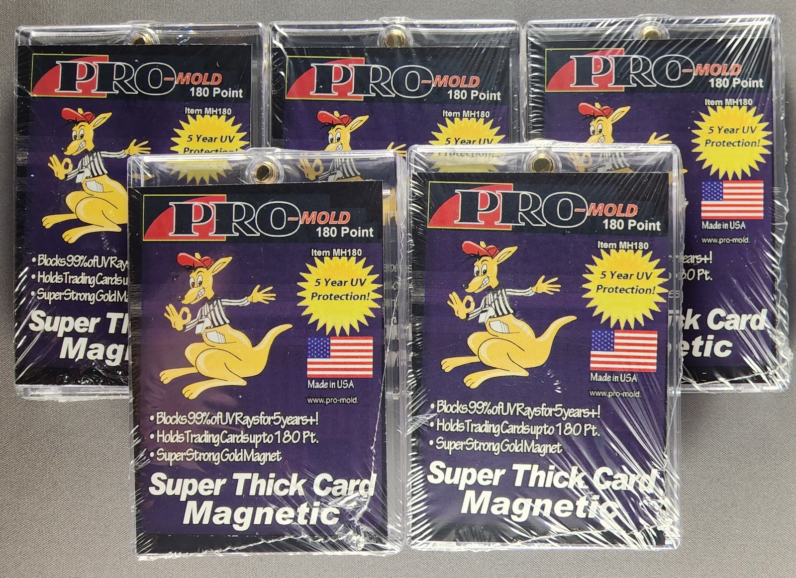 5x Pro Mold MH180 Original 180pt Magnetic Card Holder One Touch -Made in USA!