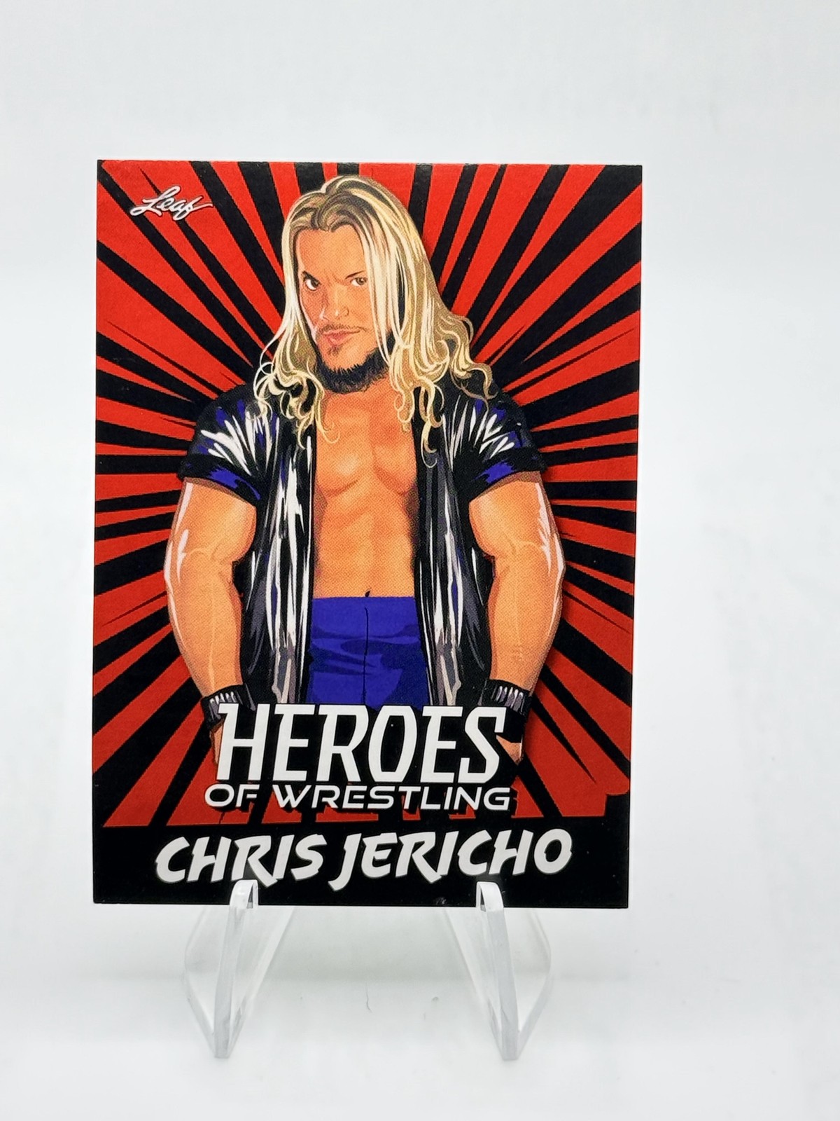 2023 Leaf Heroes of Wrestling Chris Jericho WWE #B-2 Red Variation