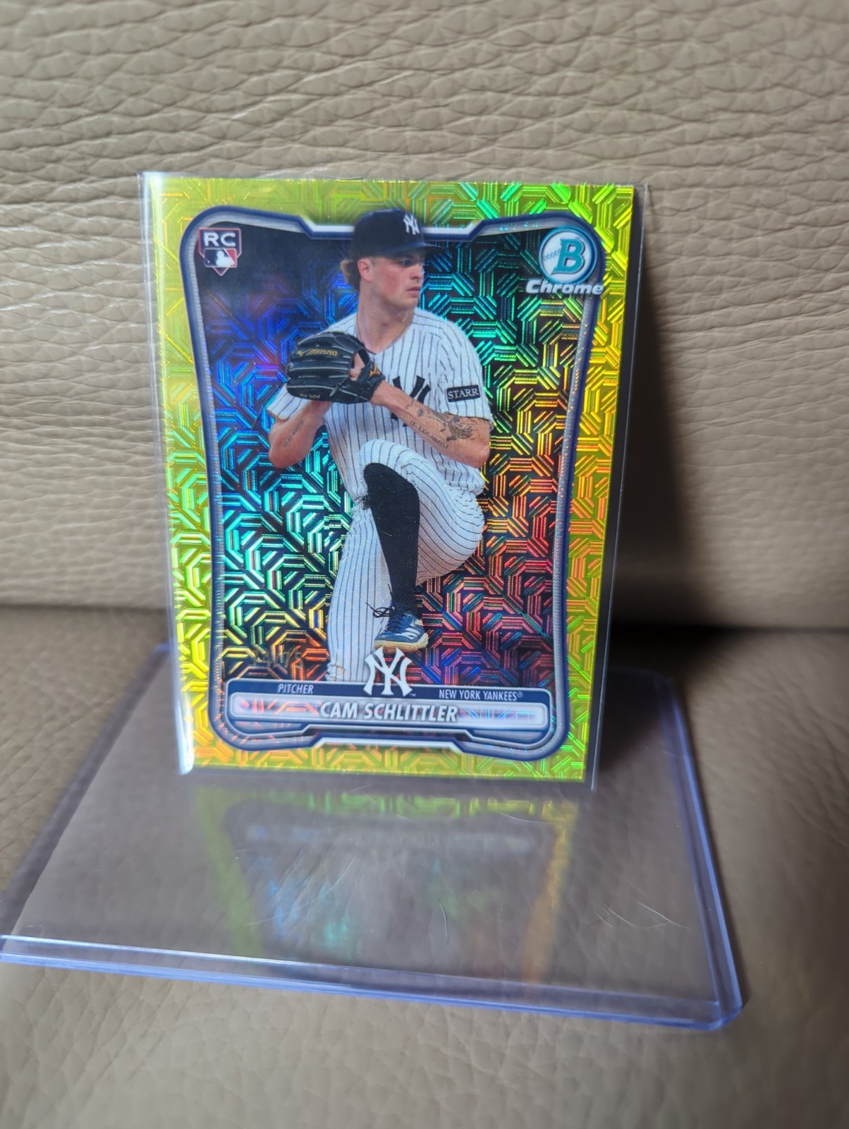 2026 Bowman Cam Schlittler Rookie Yellow Mojo/75