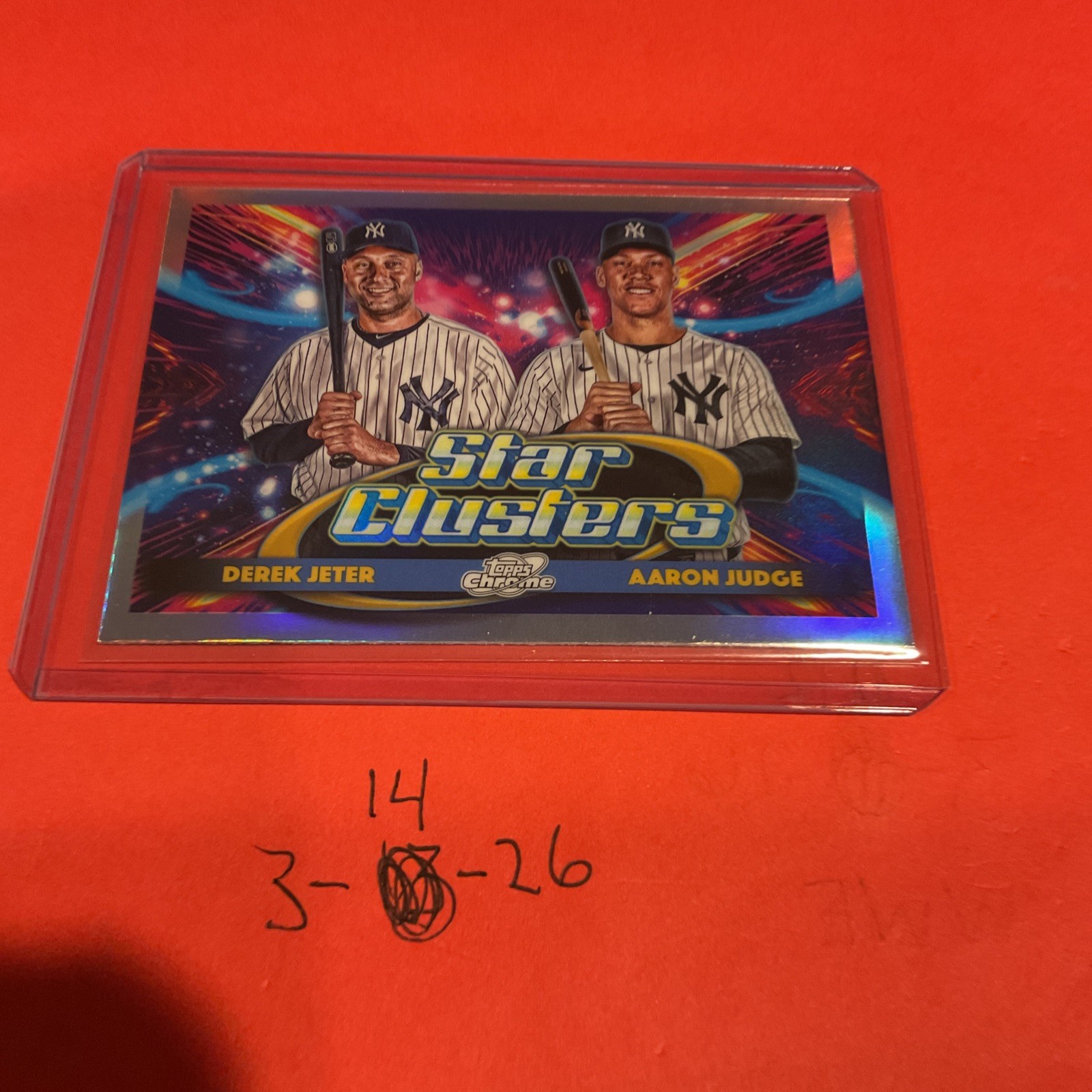 2025 Topps Cosmic Chrome Dual Star Clusters Derek Jeter Aaron Judge #DSC-1 Yanks
