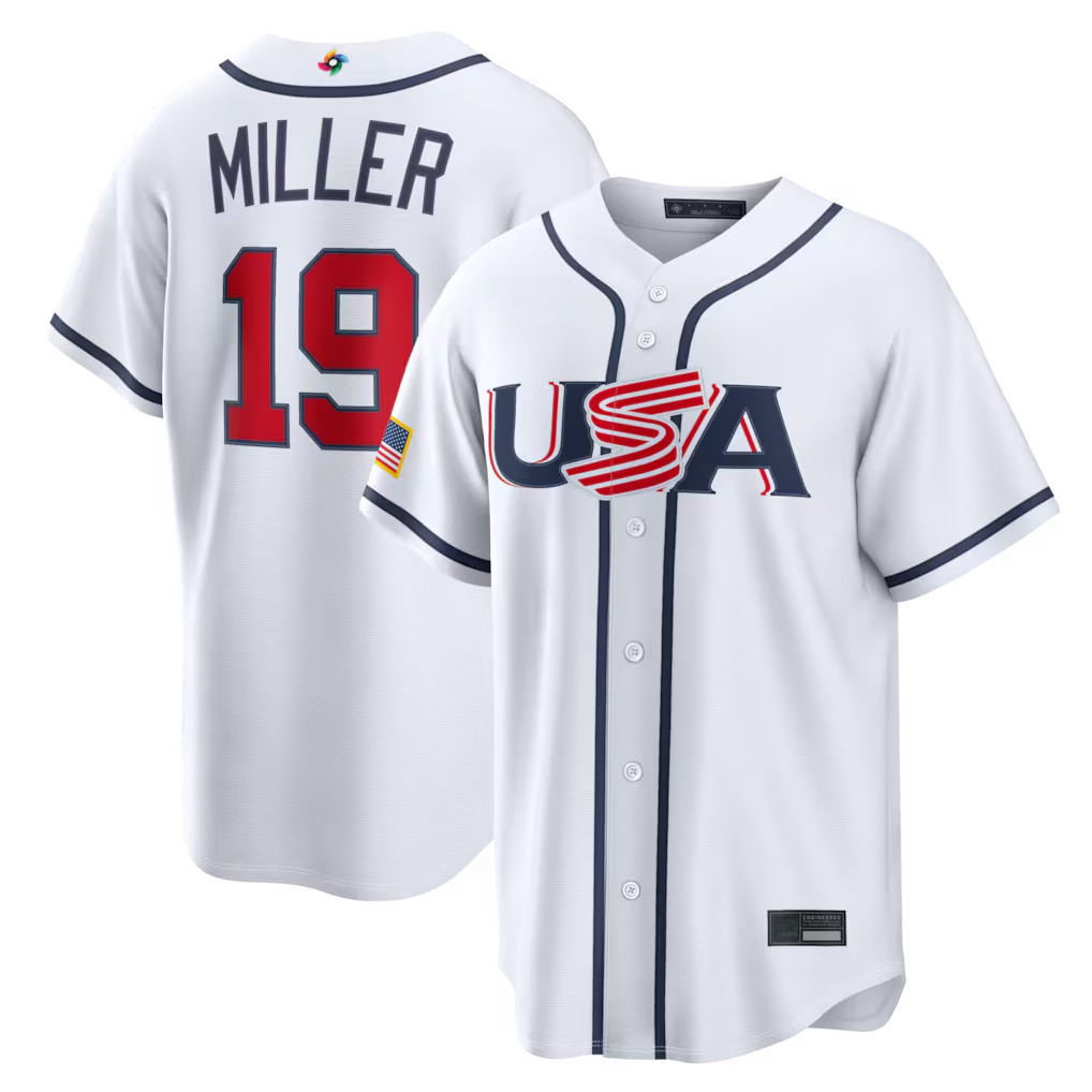 Men’s USA Baseball White 2026 World Baseball Classic Stitched Jersey All Player