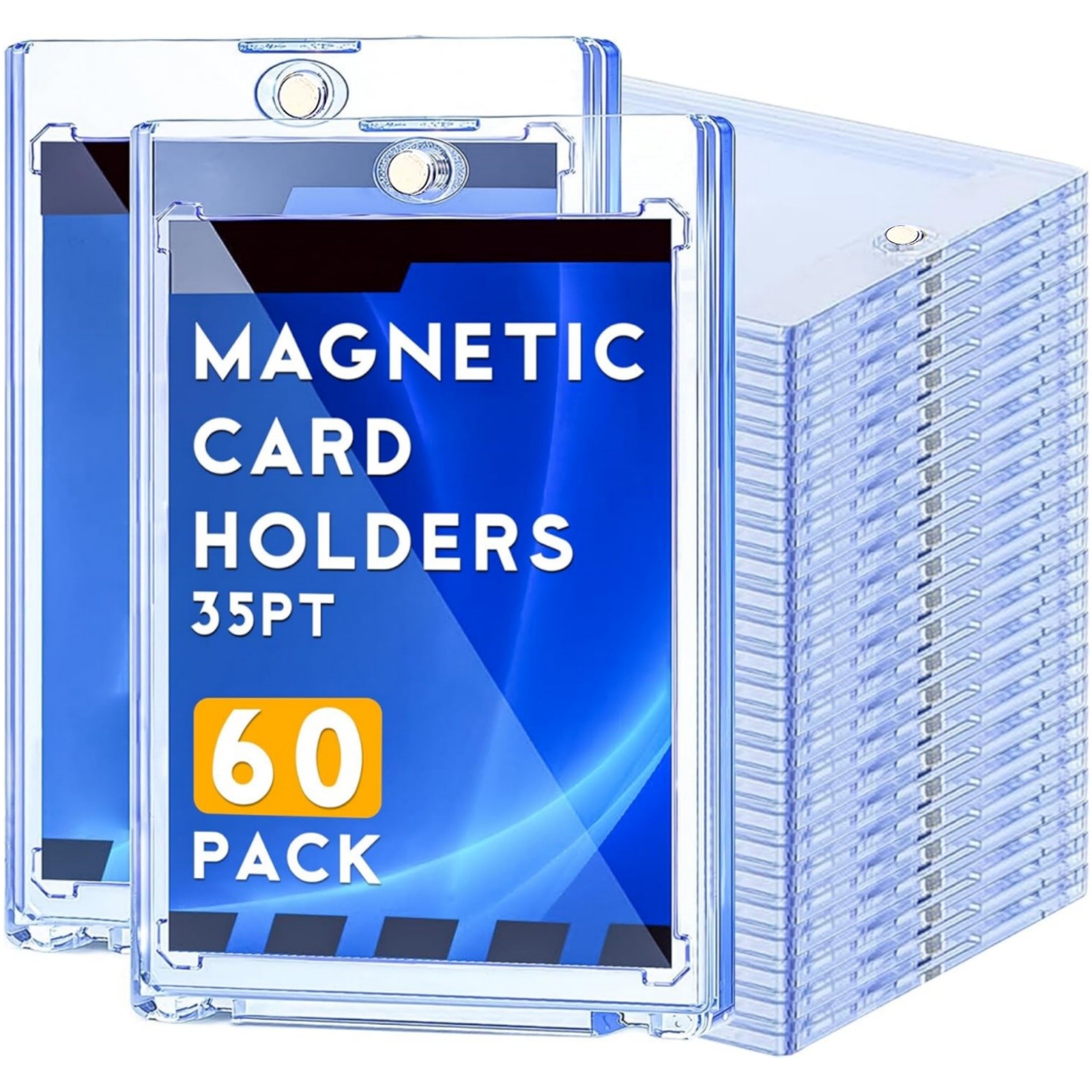 60ct Magnetic Card Holders, 35pt One Touch Card Holder, U-V Protection Hard Case