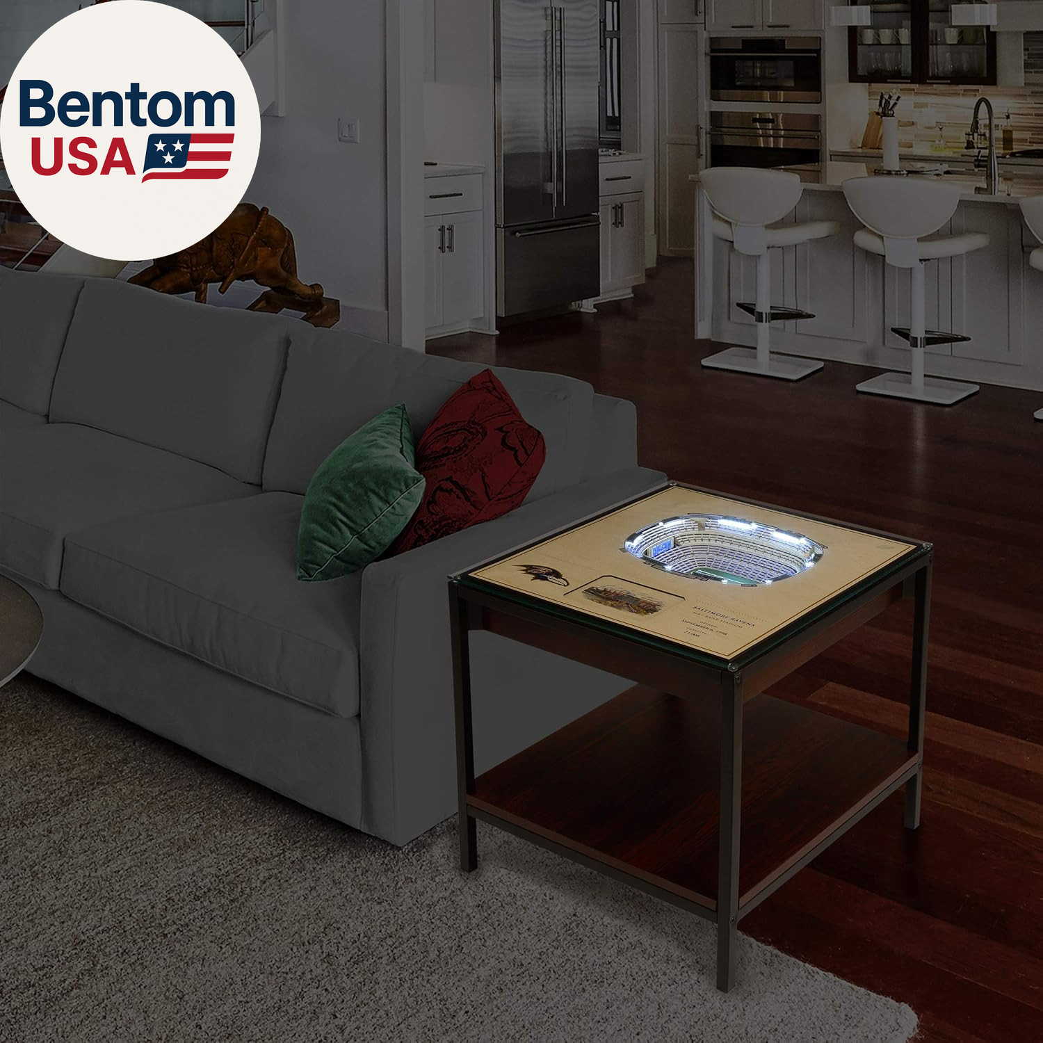 NFL 25-Layer Stadiumviews Lighted End Table