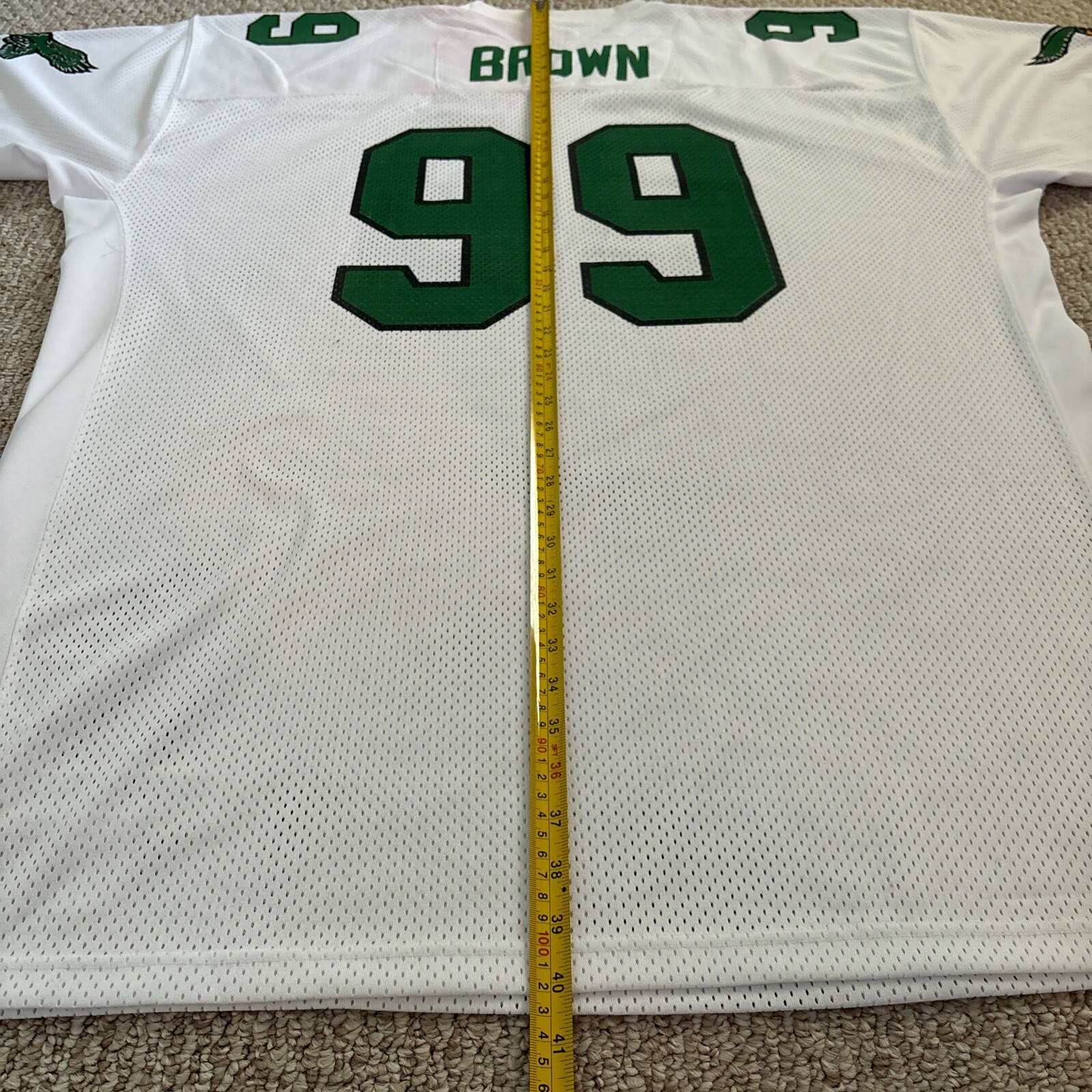 1991 Throwback Mitchell & Ness Philadelphia Eagles Jerome Brown NFL Jersey Sz 56