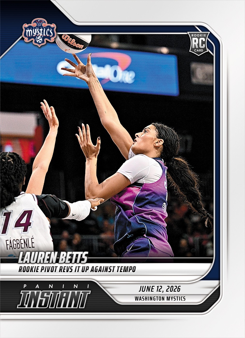 *PRESALE* 2026 Panini Instant WNBA Lauren Betts RC #151 ~ Washington Mystics