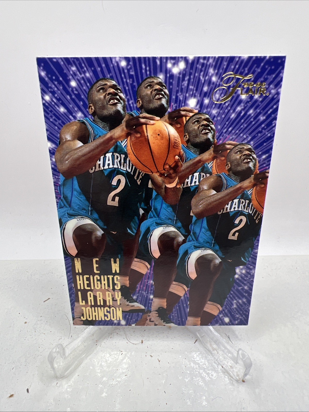 1995-96 Flair New Heights Larry Johnson #3