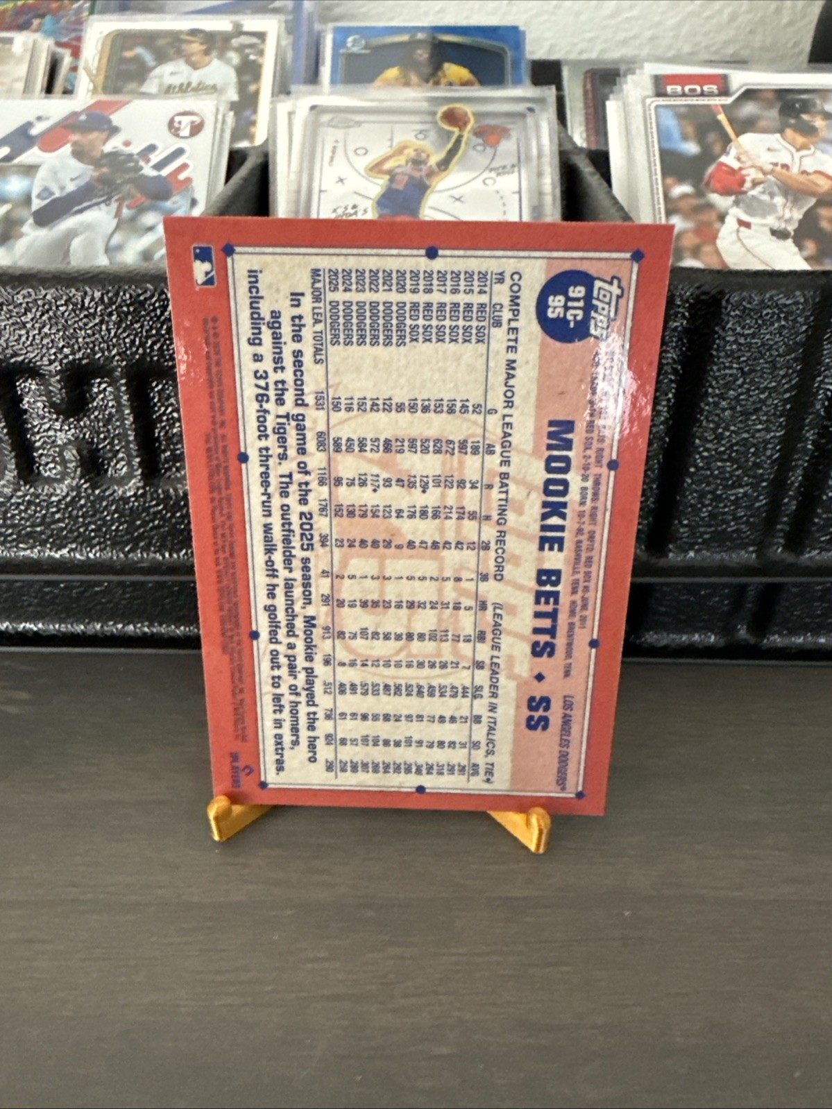 2026 Topps Series 1 #91C-95 Mookie Betts Silver Pack Mojo Refractor Dodgers