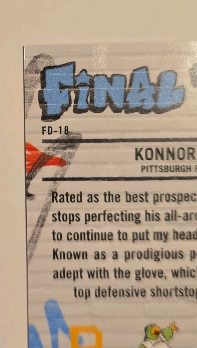 2026 Bowman Chrome Konnor Griffin Final Draft FD-18 Pittsburgh Pirates SP