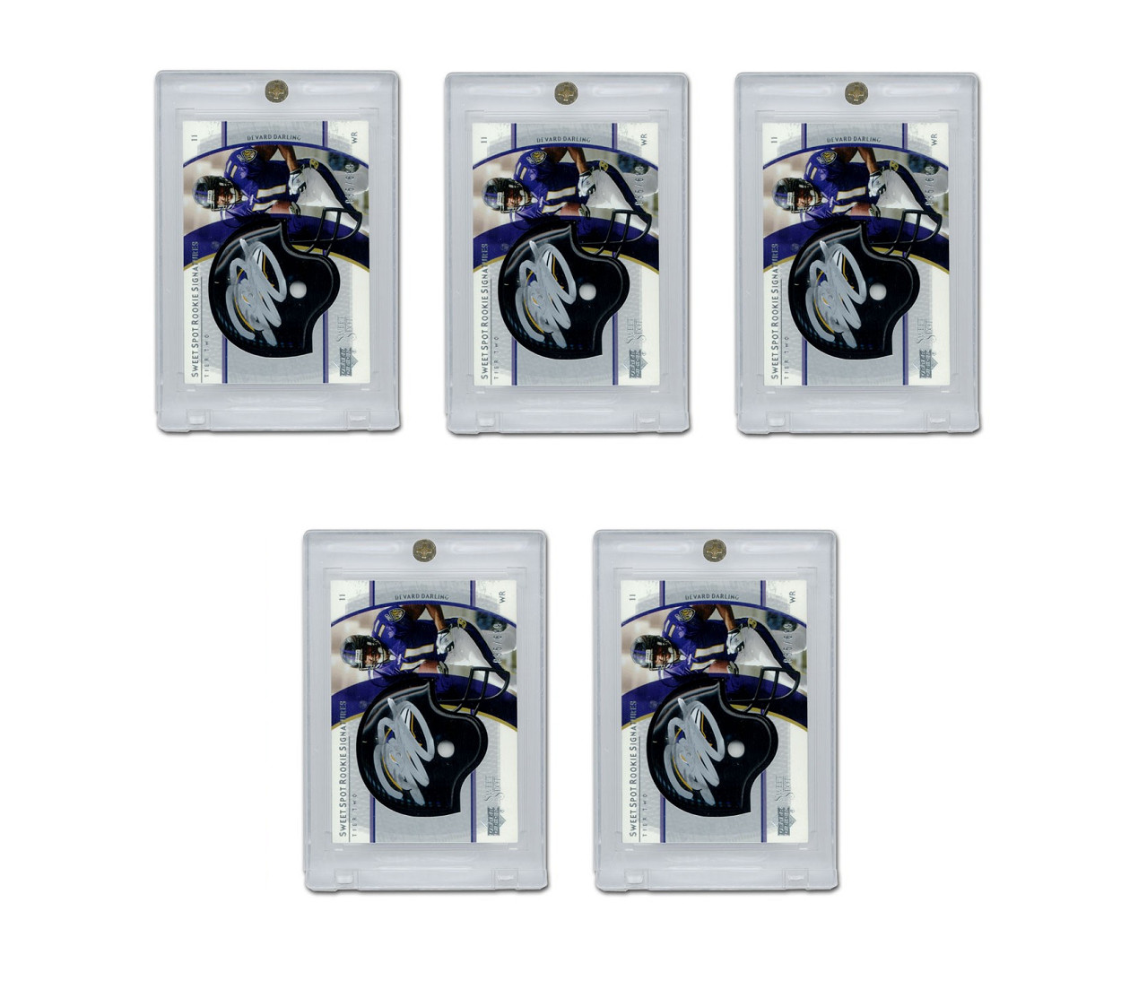 (5-Pack) Pro-Mold Deluxe 1/2 Inch Lucite 1-Screw Card Holder 180pt Super Thick