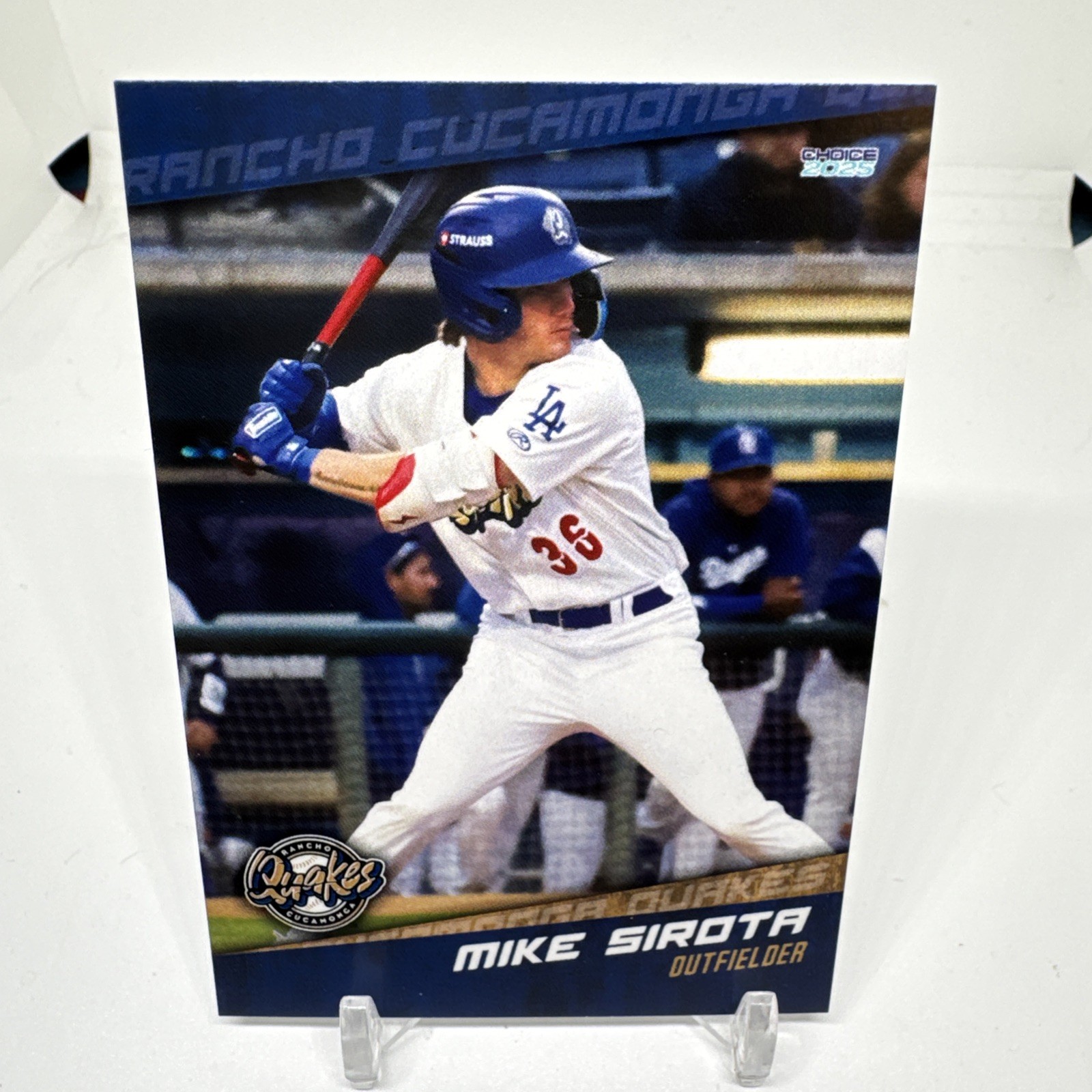 2025 Choice Mike Sirota RC Rancho Cucamonga Quakes Team Card #13 Dodgers