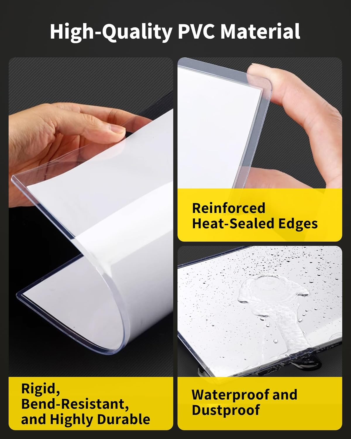 8X10 Toploaders – Clear Rigid Plastic Sleeves (10 Pack), Hard Sheet Protectors f