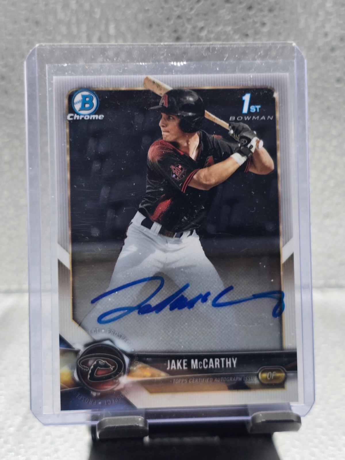 2018 Bowman Draft Chrome Jake McCarthy 1st Bowman Prospect Auto #CDA-JM!
