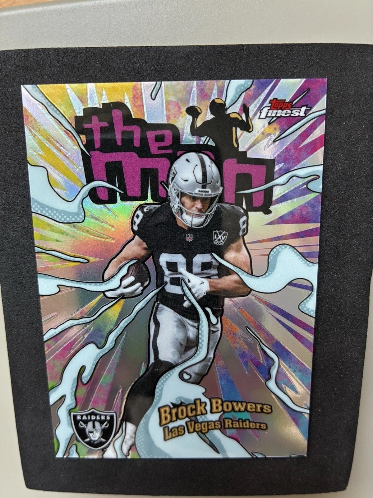 BROCK BOWERS Rare 2025 Topps Finest “THE MAN” Refractor. QUALITY CARD.!!!
