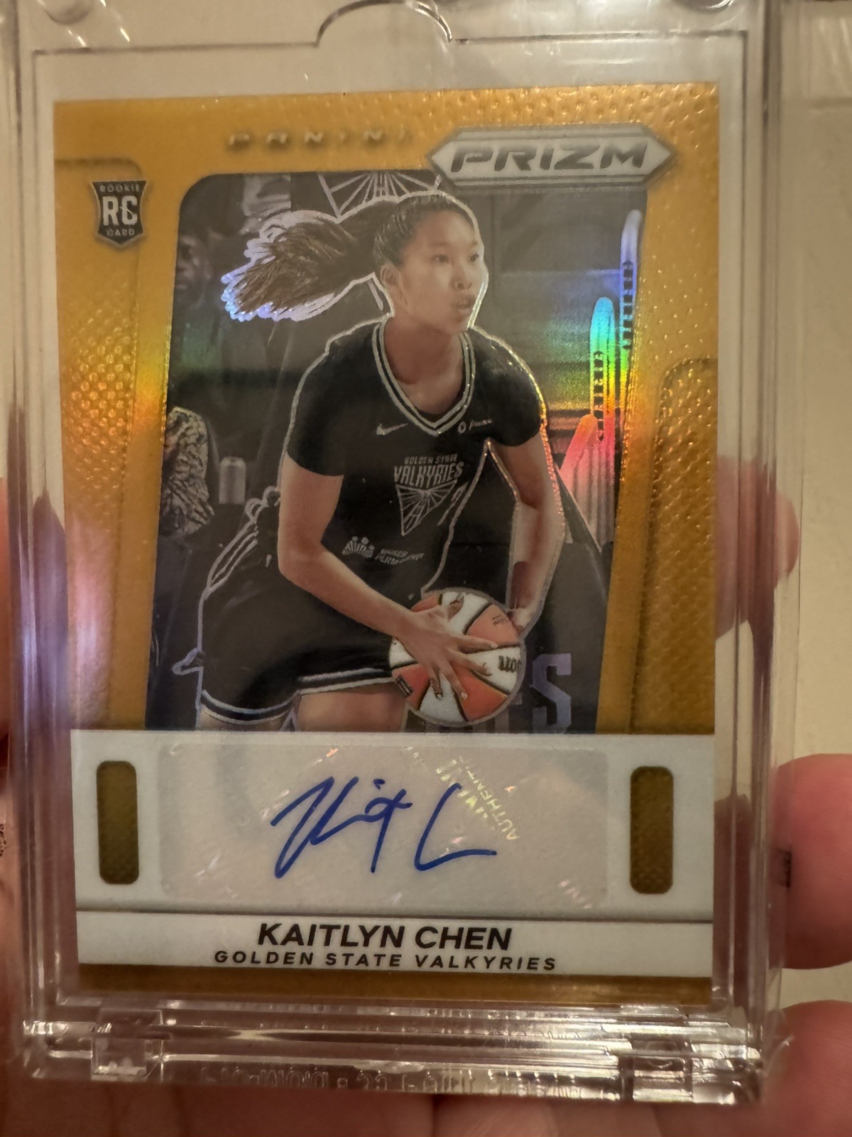 Kaitlyn Chen 2025 Panini Prizm WNBA SP RC Gold Prizm Auto Autograph /10 #TB-KC