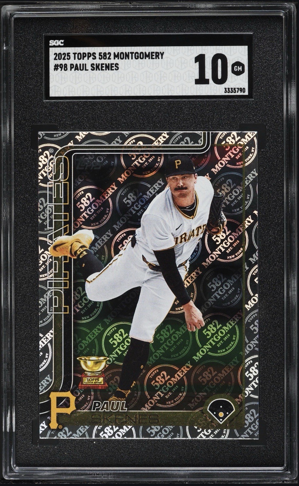 2025 TOPPS 582 MONTGOMERY PAUL SKENES #98 SGC POP 1 💎GEM MT💎 SGC 10