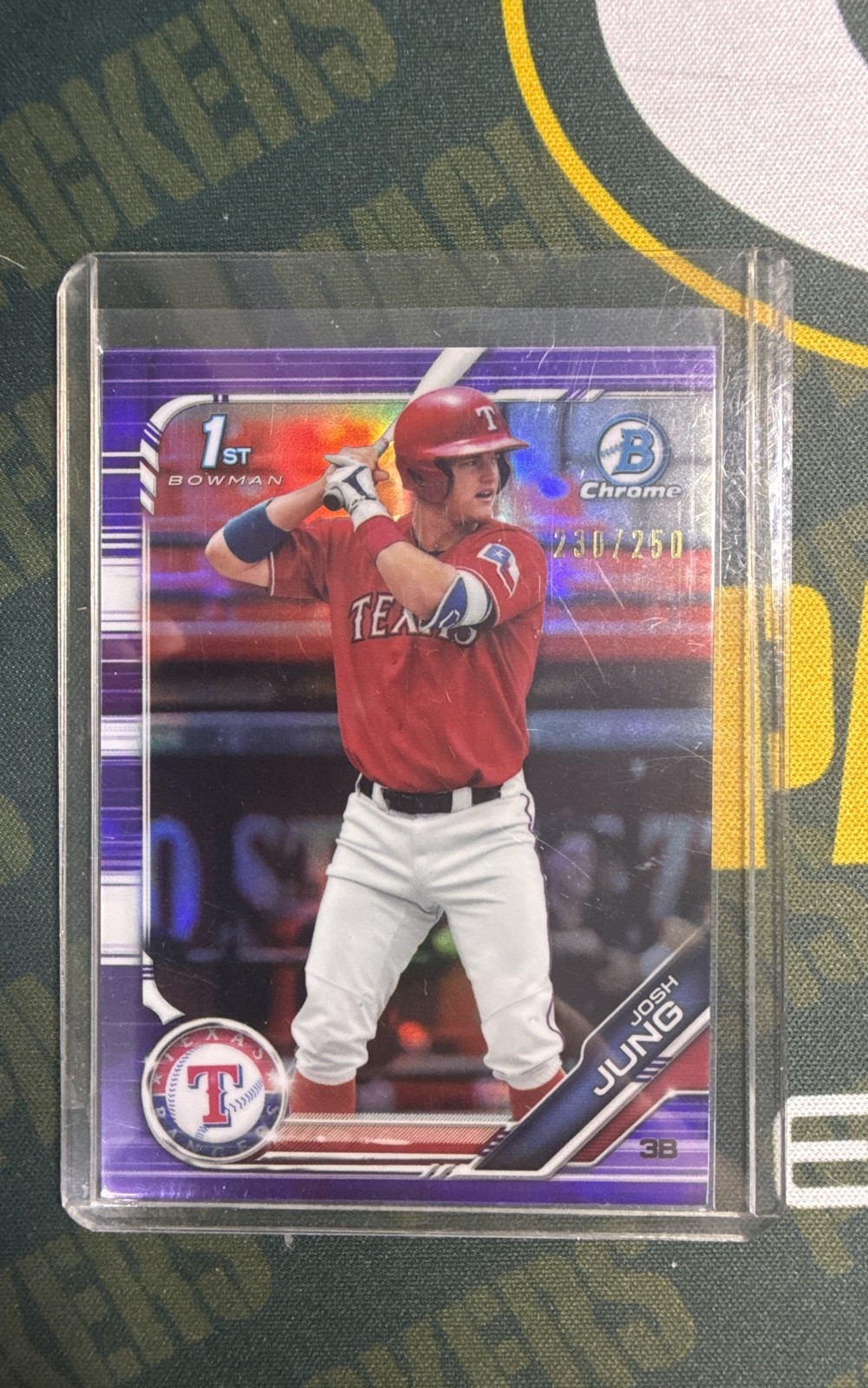 2019 Bowman Draft – Chrome Josh Jung #BDC-7 Purple Refractor /250 (RC)