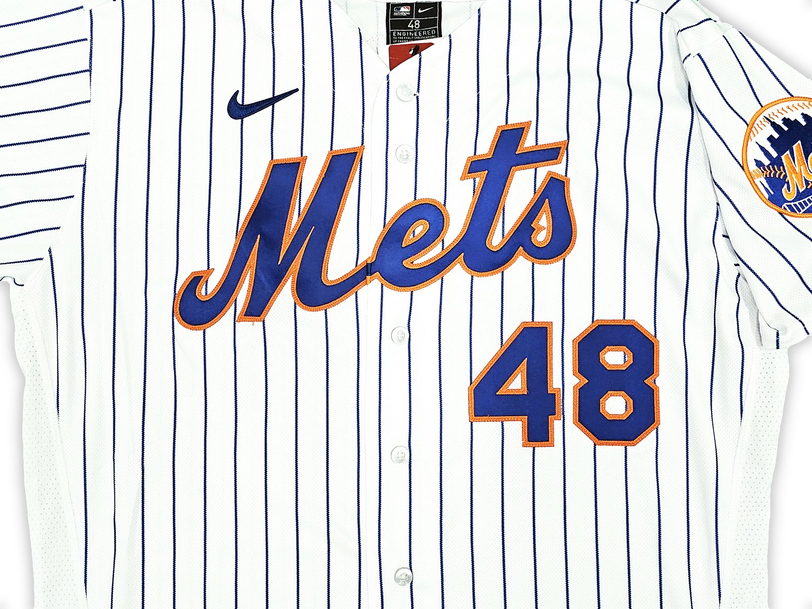Mets Jacob deGrom Auto White Nike Authentic Jersey Size 44 18-19 NL CY Fanatics