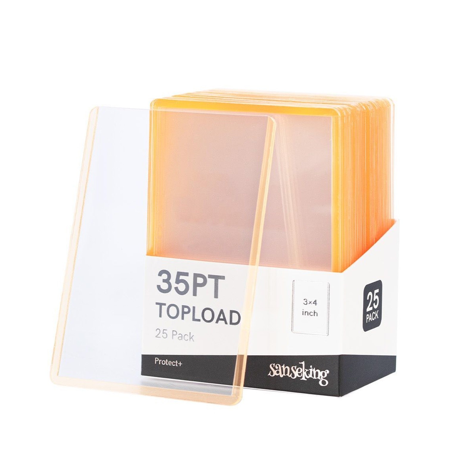 PVC Top Load Holders With Colorful Border, 3″ x 4″ Rigid Hard Card Sleeve 35pt
