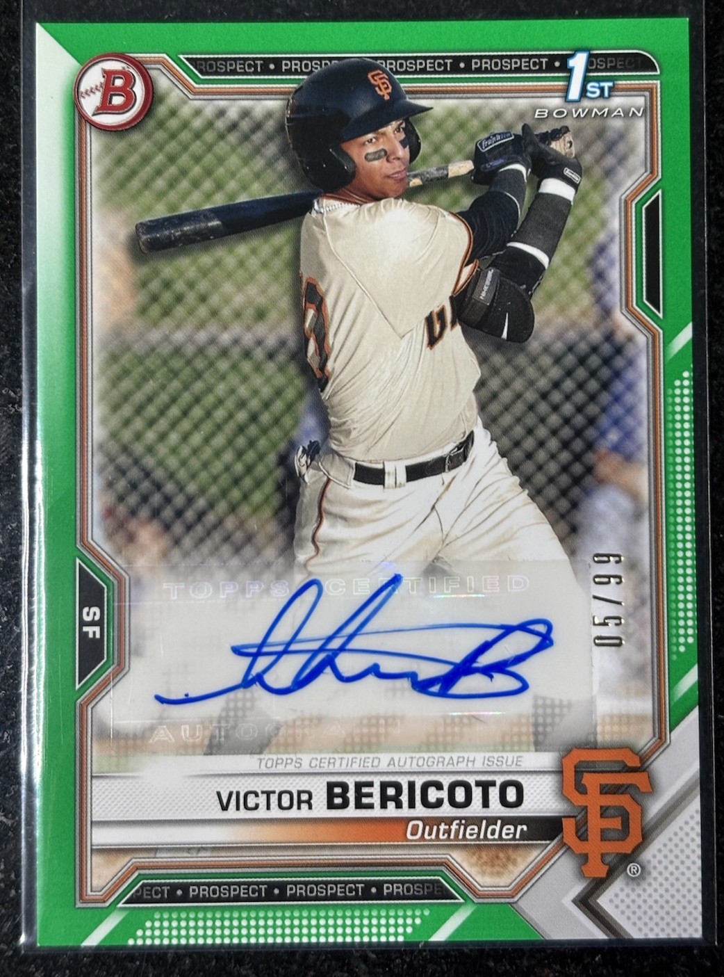 2021 Bowman Victor Bericoto 1st Bowman Green Auto /99